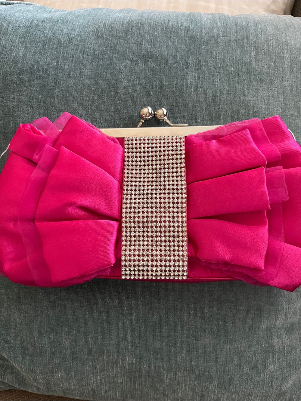 Fuchsia Wristlet Clutch - Sleek Women's Evening Bag